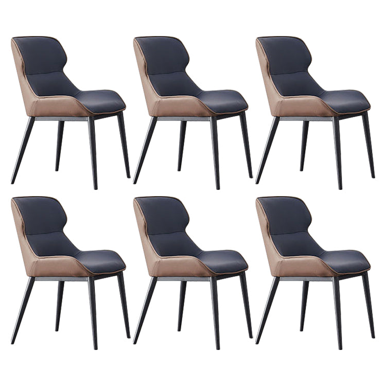 Modern Faux Leather Dining Side Chairs Wingback Side Arm Chair for Restaurant Use