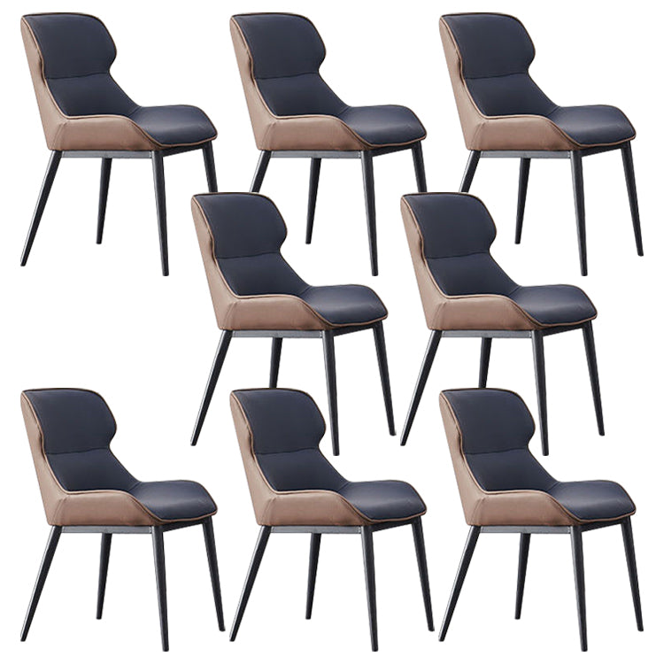 Modern Faux Leather Dining Side Chairs Wingback Side Arm Chair for Restaurant Use