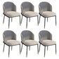 Glam Style Linen Dining Armless Chair Metal Dining Chairs for Restaurant Use