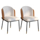 Glam Style Linen Dining Armless Chair Metal Dining Chairs for Restaurant Use