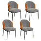 Glam Style Linen Dining Armless Chair Metal Dining Chairs for Restaurant Use