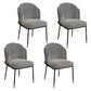 Glam Style Linen Dining Armless Chair Metal Dining Chairs for Restaurant Use
