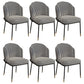 Glam Style Linen Dining Armless Chair Metal Dining Chairs for Restaurant Use