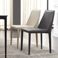 Modern Style Leather Dining Chair Armless Metal Side Chair for Home Use