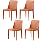 Modern Style Leather Dining Chair Armless Metal Side Chair for Home Use