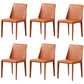 Modern Style Leather Dining Chair Armless Metal Side Chair for Home Use