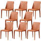 Modern Style Leather Dining Chair Armless Metal Side Chair for Home Use