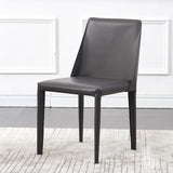 Modern Style Leather Dining Chair Armless Metal Side Chair for Home Use