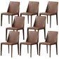 Modern Style Leather Dining Chair Armless Metal Side Chair for Home Use