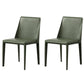 Modern Style Leather Dining Chair Armless Metal Side Chair for Home Use