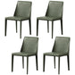 Modern Style Leather Dining Chair Armless Metal Side Chair for Home Use