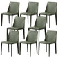 Modern Style Leather Dining Chair Armless Metal Side Chair for Home Use
