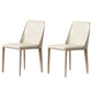 Modern Style Leather Dining Chair Armless Metal Side Chair for Home Use