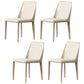 Modern Style Leather Dining Chair Armless Metal Side Chair for Home Use