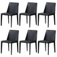 Modern Style Leather Dining Chair Armless Metal Side Chair for Home Use