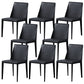 Modern Style Leather Dining Chair Armless Metal Side Chair for Home Use