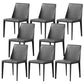 Modern Style Leather Dining Chair Armless Metal Side Chair for Home Use