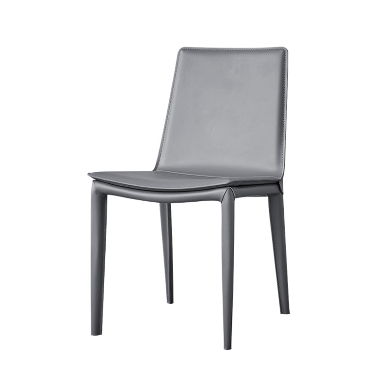 Modern Style Leather Dining Armless Chair Metal Side Chair for Home Use Clearhalo 'Dining Chairs' 'Dining Tables & Seating' 'dining_chair' 'furn' 'furn_dining_chair' 'Furniture' 'Kitchen & Dining Furniture' 5476557