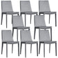 Modern Style Leather Dining Armless Chair Metal Side Chair for Home Use Grey 8 Piece Set Clearhalo 'Dining Chairs' 'Dining Tables & Seating' 'dining_chair' 'furn' 'furn_dining_chair' 'Furniture' 'Kitchen & Dining Furniture' 5476563