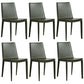 Modern Style Leather Dining Armless Chair Metal Side Chair for Home Use Blackish Green 6 Piece Set Clearhalo 'Dining Chairs' 'Dining Tables & Seating' 'dining_chair' 'furn' 'furn_dining_chair' 'Furniture' 'Kitchen & Dining Furniture' 5476568