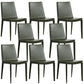 Modern Style Leather Dining Armless Chair Metal Side Chair for Home Use Blackish Green 8 Piece Set Clearhalo 'Dining Chairs' 'Dining Tables & Seating' 'dining_chair' 'furn' 'furn_dining_chair' 'Furniture' 'Kitchen & Dining Furniture' 5476571
