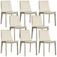 Modern Style Leather Dining Armless Chair Metal Side Chair for Home Use Off-White 8 Piece Set Clearhalo 'Dining Chairs' 'Dining Tables & Seating' 'dining_chair' 'furn' 'furn_dining_chair' 'Furniture' 'Kitchen & Dining Furniture' 5476578