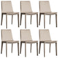 Modern Style Leather Dining Armless Chair Metal Side Chair for Home Use Light Khaki 6 Piece Set Clearhalo 'Dining Chairs' 'Dining Tables & Seating' 'dining_chair' 'furn' 'furn_dining_chair' 'Furniture' 'Kitchen & Dining Furniture' 5476585