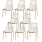 Contemporary Faux Leather Slat Back Side Chair in Matte Finish for Indoor