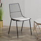 Contemporary Faux Leather Slat Back Side Chair in Matte Finish for Indoor