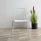 Contemporary Faux Leather Slat Back Side Chair in Matte Finish for Indoor