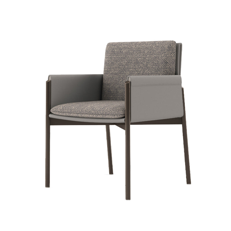 Sedia per sala da pranzo in lino in stile moderno sedia in metallo per uso domestico per uso domestico