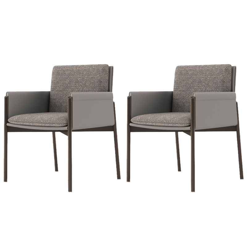 Sedia per sala da pranzo in lino in stile moderno sedia in metallo per uso domestico per uso domestico