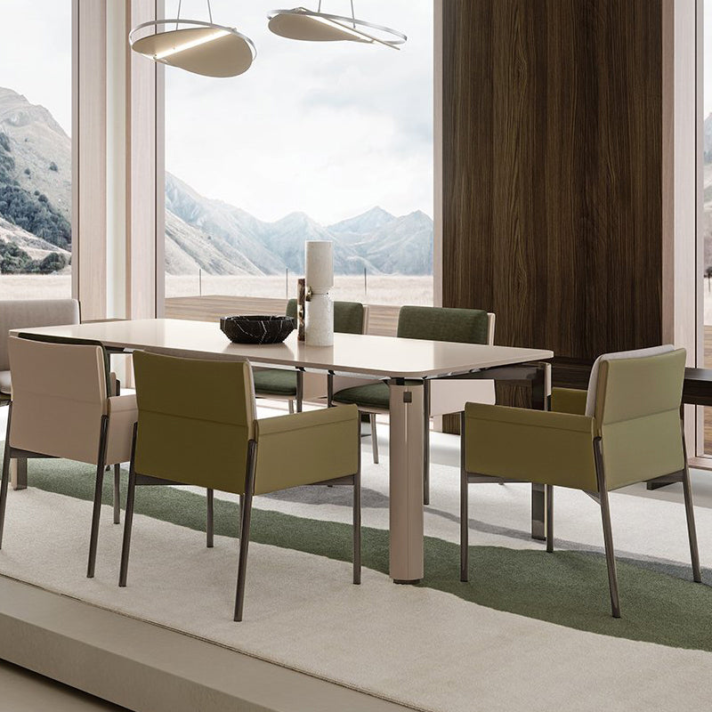 Sedia per sala da pranzo in lino in stile moderno sedia in metallo per uso domestico per uso domestico