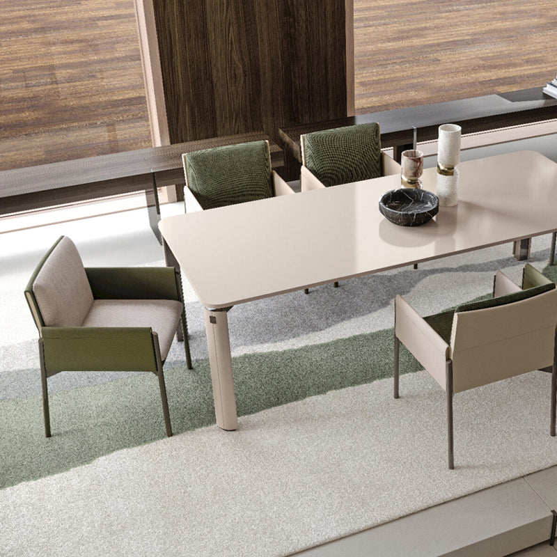 Sedia per sala da pranzo in lino in stile moderno sedia in metallo per uso domestico per uso domestico