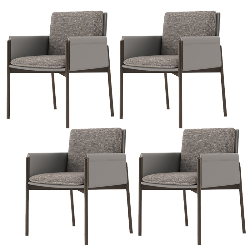 Sedia per sala da pranzo in lino in stile moderno sedia in metallo per uso domestico per uso domestico