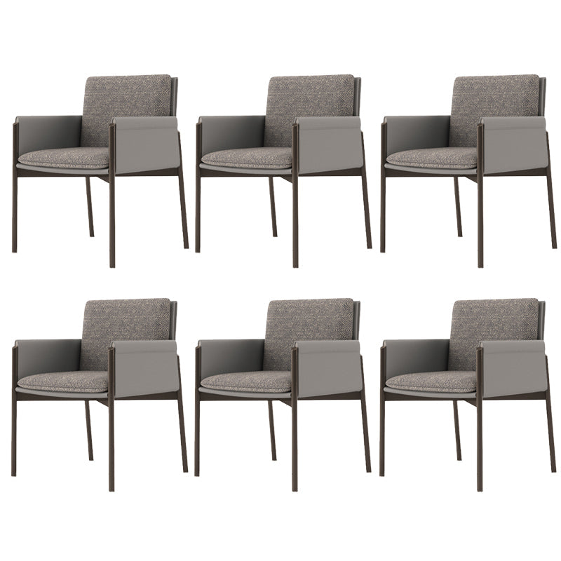 Sedia per sala da pranzo in lino in stile moderno sedia in metallo per uso domestico per uso domestico