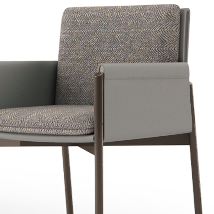 Sedia per sala da pranzo in lino in stile moderno sedia in metallo per uso domestico per uso domestico