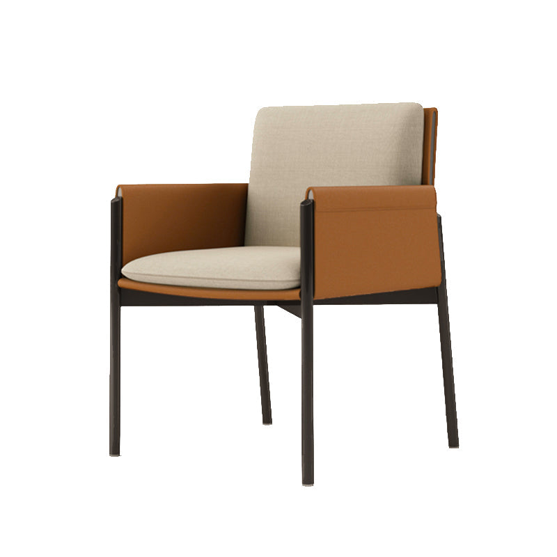 Sedia per sala da pranzo in lino in stile moderno sedia in metallo per uso domestico per uso domestico