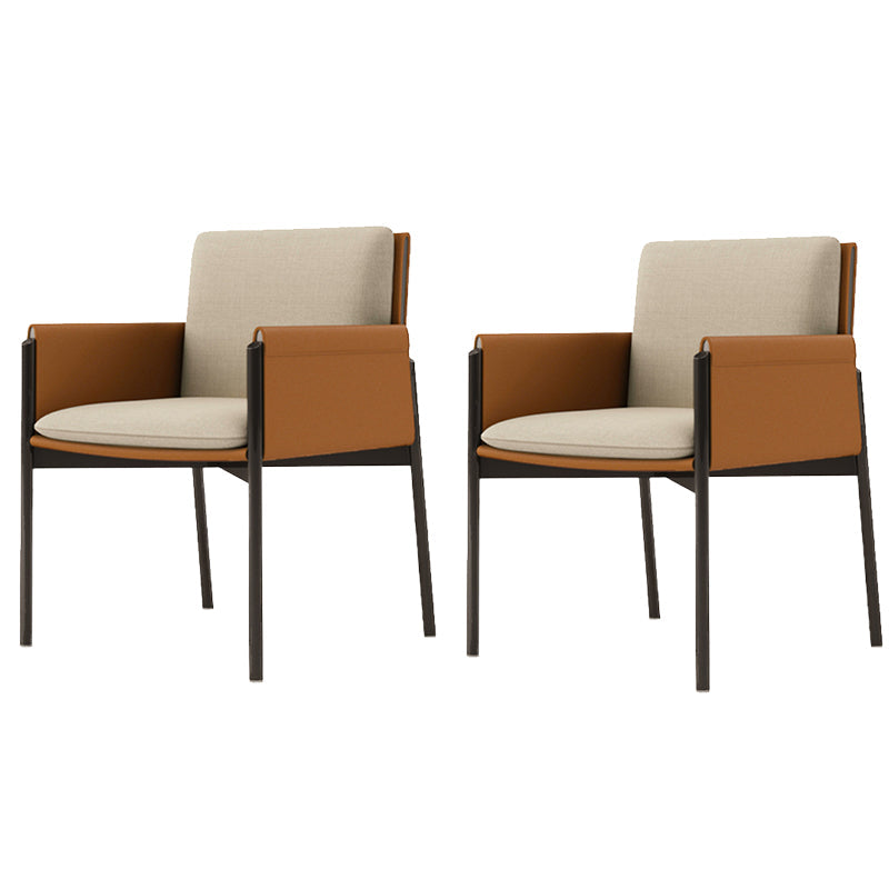 Sedia per sala da pranzo in lino in stile moderno sedia in metallo per uso domestico per uso domestico