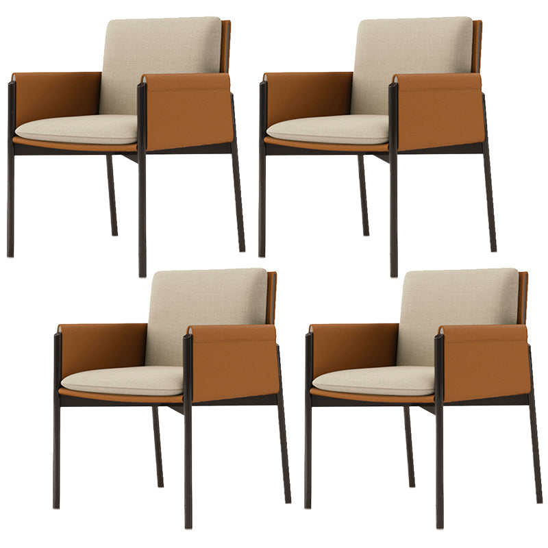 Sedia per sala da pranzo in lino in stile moderno sedia in metallo per uso domestico per uso domestico