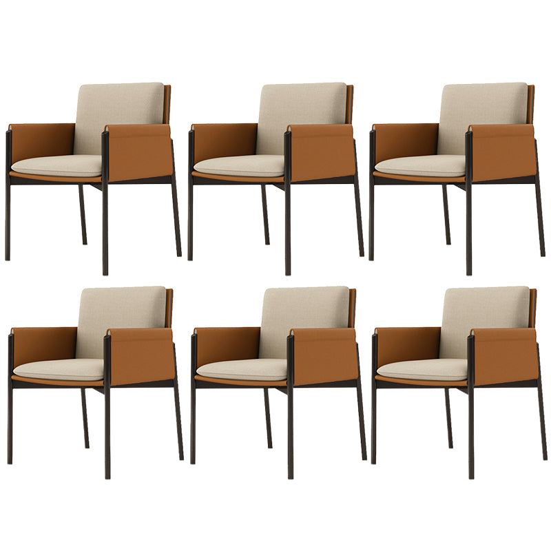 Sedia per sala da pranzo in lino in stile moderno sedia in metallo per uso domestico per uso domestico