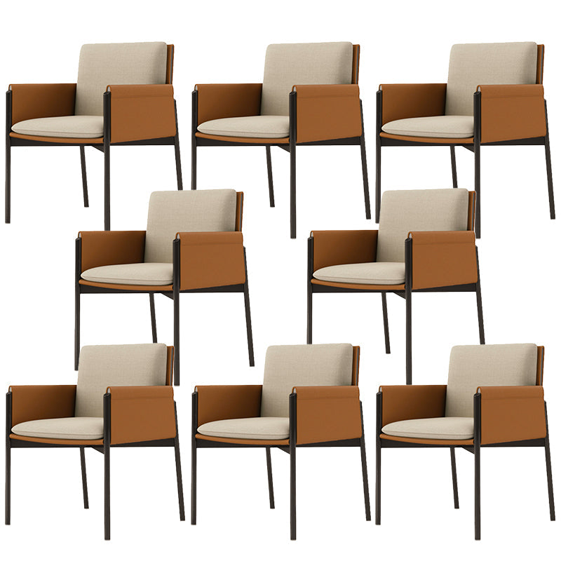 Sedia per sala da pranzo in lino in stile moderno sedia in metallo per uso domestico per uso domestico