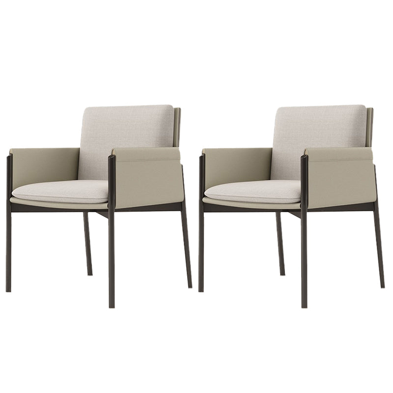 Sedia per sala da pranzo in lino in stile moderno sedia in metallo per uso domestico per uso domestico