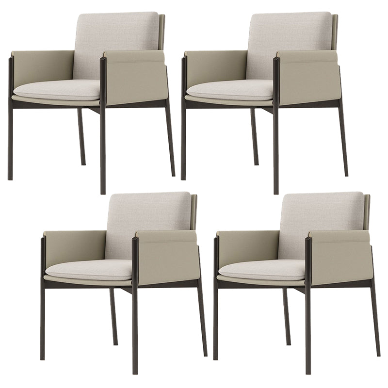 Sedia per sala da pranzo in lino in stile moderno sedia in metallo per uso domestico per uso domestico