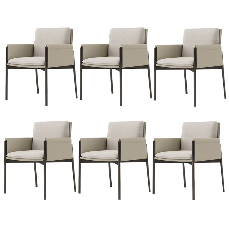 Sedia per sala da pranzo in lino in stile moderno sedia in metallo per uso domestico per uso domestico