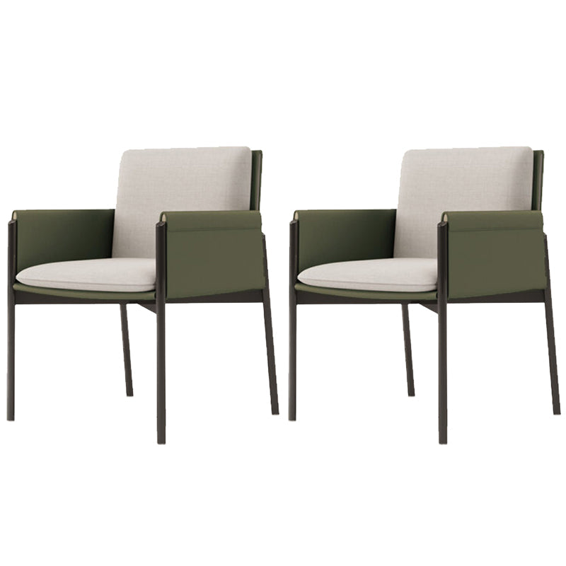 Sedia per sala da pranzo in lino in stile moderno sedia in metallo per uso domestico per uso domestico