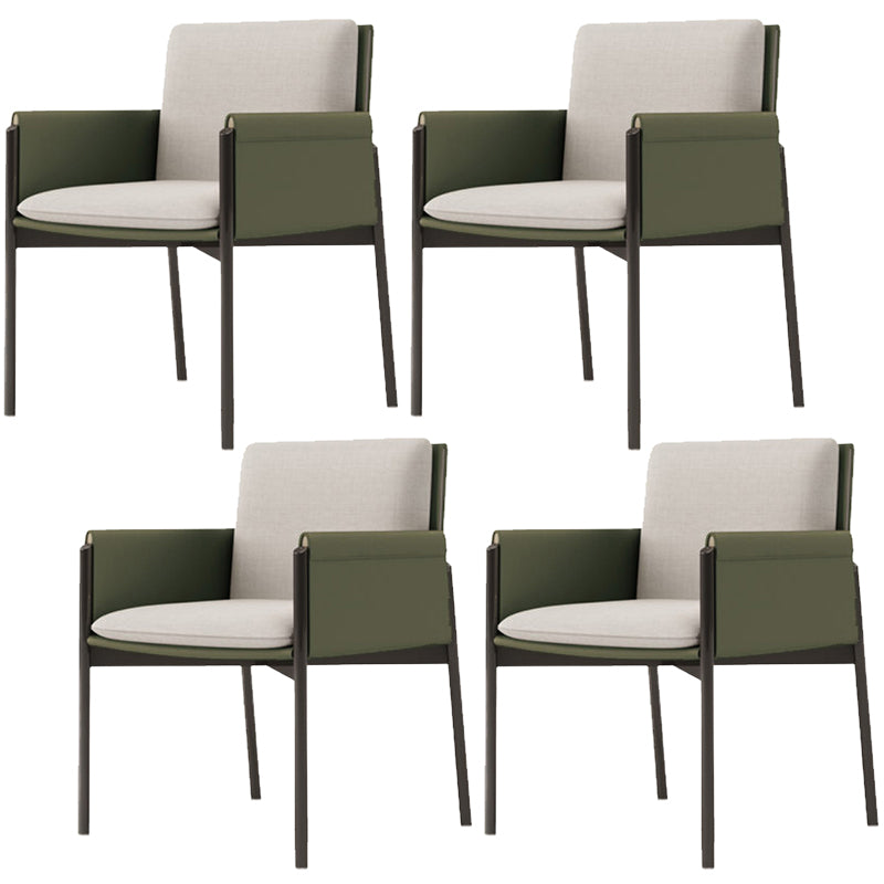 Sedia per sala da pranzo in lino in stile moderno sedia in metallo per uso domestico per uso domestico