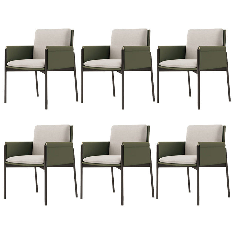 Sedia per sala da pranzo in lino in stile moderno sedia in metallo per uso domestico per uso domestico