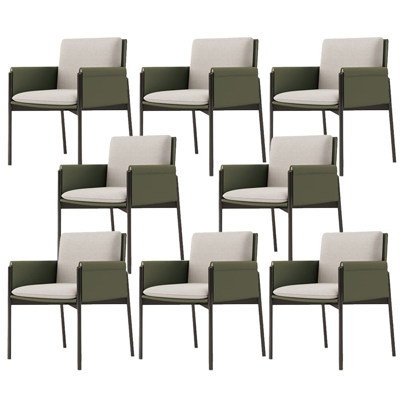 Sedia per sala da pranzo in lino in stile moderno sedia in metallo per uso domestico per uso domestico