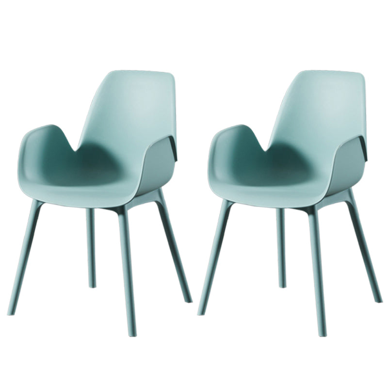 Silla de silla de plástico moderna silla parsons en acabado mate para la cocina